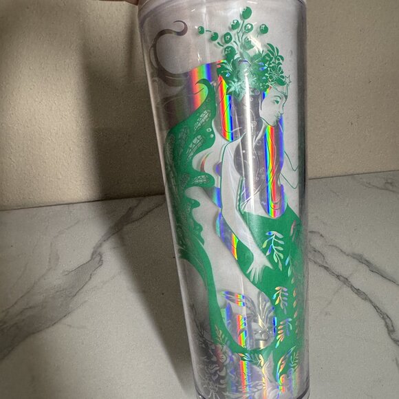 2022 Starbucks Siren Mermaid Iridescent Cold‎ Cup Tumbler 24 oz NEW - Picture 3 of 5